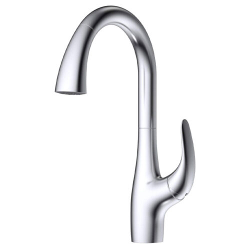 Amazonite 8" Single Handle Pull Down Kitchen Faucet with Easy Install QuickNut, Stainless Steel